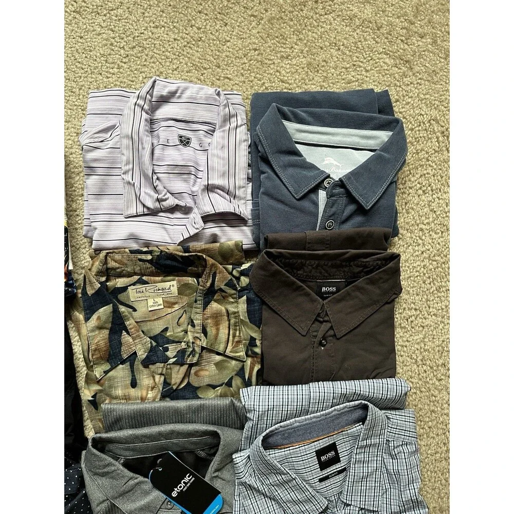 15 Item Mens Polo Shirt Reseller Lot Tommy Robert Tori Boss Nike Reyn Burberry - Picture 5 of 5